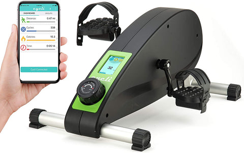 FlintFit Cycli: Bluetooth Portable Stationary Cycle Under Desk Cycle for Calorie Burning