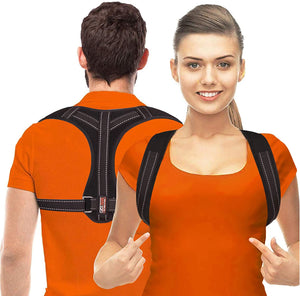 Roll over image to zoom in Posture Corrector for Men and Women - Upper Back Brace Straightener with Adjustable Breathable Clavicle Support Effective for Neck, Back and Shoulder Pain Relief Lumbar Support(Unisex) (Regular)